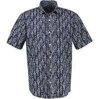 Lerros Kurzarmhemd "Kurzarmhemd mit marinem All-over-Print"