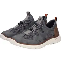 Rieker Slipper - Grau Textil/Synthetik : 40 : Normal Größe: 40 Weite: Normal