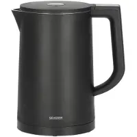 Severin WK 3483, 1,7 l, 2200 W, Schwarz, Kunststoff, Edelstahl, Regelbare Temperatur, Wasserstandsanzeige