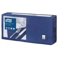 Esmeyer 4x Tork Soft Lunchserviette dunkelblau 33 x 33 cm 1/4 Falz