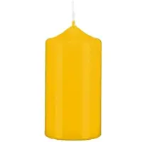 Kopschitz Kerzen Kerzen Stumpenkerzen Klarlack Hochglanz Gelb (Goldgelb), 150 x 60 mm, 4 Stück