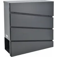 AWTOOLS Anthrazitfarbener Briefkasten 41, 370 x 370 x 105 mm