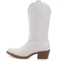 Smile Favorites Cowboylaarzen Wit PolyurethanStiksels