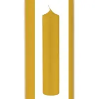 Kopschitz Kerzen 4 Altar Kerzen Senf Mustard 10% BW Anteil (Bienenwachs Kerzen) 30 x 8 cm im XXL Format