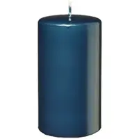Kopschitz Kerzen Flachkopf-Stumpenkerzen Petrol Blau 200 x Ø 50 mm, 6 Stück