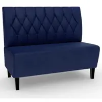 BIG Möbel Gastro Sitzbank Paris | 140 cm breit | Samtstoff in Blau | Diamant | Dinerbank