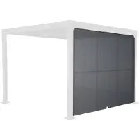 Sweeek - Vordach 3m für Pergola Palace Aluminium und Textilene - Anthrazit