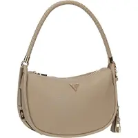 GUESS Elegante Damenhandtasche Beige mit Schlüsselanhänger und Logo-Details