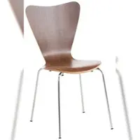 Proregal Besucherstuhl PORTO HxBxT 85x45x49cm Holz Walnuss Konferenzstuhl