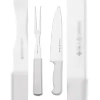 Mundial , 2-teiliges Grillmesser- und Gabel-Set, (7800-2FG), Weiß, Edelstahl