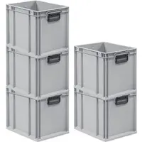 Proregal Spar Set 5x Eurobox Nextgen Portable Duo HxBxT 32 x 30 x 40 cm 30 Liter Eurobehälter Transportbox Transportbehälter Stapelbehälter