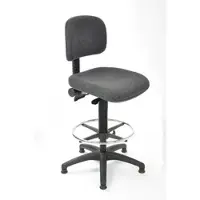 Proregal Arbeitsstuhl Arlington, kleiner Rückenlehne, Sitzneigeverstellung, Sitzhöhe 52-71cm, Polstersitze, Kunststoff-Fußkreuz, Fußring, Gleiter