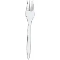 Daybays 2000 Stk. Plastikgabel Mehrweg 18 cm Plastik Transparent Spülmaschinenbeständig