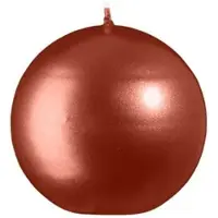 Kopschitz Kerzen Kugelkerzen Metallic Matt Kupfer Copper Ø 80 mm, 6 Stück