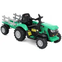 HECHT Kinder Traktor Elektro mit Anhänger Grün 50825