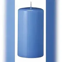 Kopschitz Kerzen Flachkopf-Stumpenkerzen Blue Bell Hellblau 200 x Ø 40 mm, 10 Stück