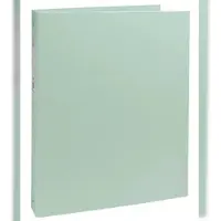 Exacompta 51233E 10x Festes Ringbuch A4, 4 Ringe 30mm, Recyclingkarton, Kollektion AutentiK Salbeigrün