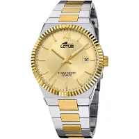 Lotus Herren Uhr Classic Elegant Edelstahl Armbanduhr silbergold UL18836/3