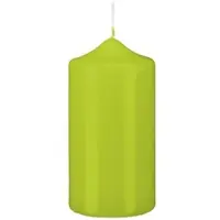 Kopschitz Kerzen Stumpen Kerzen Lime 12 x Ø 5 cm, 12 Stück getauchte Stumpenkerzen mit Spitzkopf in RAL Qualität