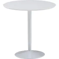Wohnling Esstisch Rund 75x75x74 cm Kleiner Küchentisch Weiß Hochglanz Runder Esszimmertisch 2 Personen Moderner Frühstückstisch Küche Tisch Esszimmer