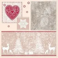 Sovie HORECA Serviette Karina aus Tissue 40 x 40 cm, 100 Stück - Weihnachten Stillleben