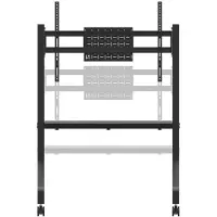 NeoMounts FL50-525BL1 TV-Trolley 55-86" - schnelle Installation - Schwarz, Flachbildschirm, Multimedia-Trolley, Stahl, 76 kg, 10 kg