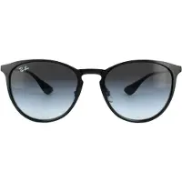 Ray-Ban RB 3539 ERIKA METAL Unisex-Sonnenbrille Vollrand Panto Metall-Gestell, schwarz