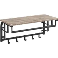Vasagle Wandgarderobe Barnet-old in Greige - (B)66 x (H)27 x (T)30 cm | Gr.: onesize
