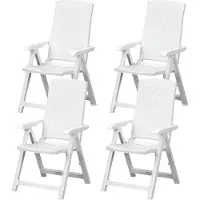 Progarden Tampa SET 4x Klappsessel weiß Kunststoff M73535
