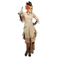 Buttinette Steampunk-Kleid "Loretta" für Damen, taupe