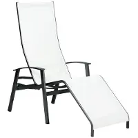 Karasek California TOP Bäderliege Aluminium/Textilene Weiß|Dunkelgrau 11590865