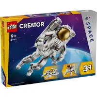 LEGO Creator 3in1 Astronaut im Weltraum Spielzeug, Modellbausatz mit Hund und Raumschiff für Kinder, Kinderzimmer-Deko, kreatives Geschenk für Jungs und Mädchen ab 9 Jahren 31152