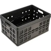 Sunware Square Klappbox, Inhalt 46 Liter, mit Durchfassgriff, anthrazit
