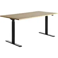 Topstar E-Table elektrisch höhenverstellbarer Schreibtisch weiß rechteckig, T-Fuß-Gestell schwarz 180,0 x 80,0 cm