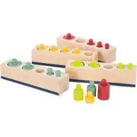 Small Foot Puzzle-Blöcke passen Holz 4 x 5-teilig