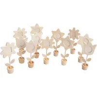 Colorations Holz-Bilderrahmen Bastelset - Blumentopf, 12 Stück Geschenk