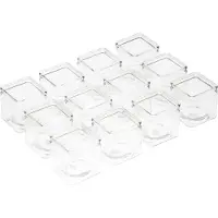 Creativ Company quadratisches Glas, H: 8 cm, Maße 7,5x7,5 cm, 12 Stück 1 Box