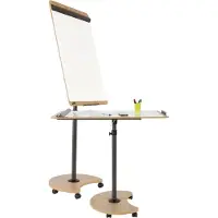 Rocada Flipchart Natural Transformer, Stahlboard, Rahmen in Holzoptik, mit Rollen