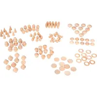 TickiT Holzspielzeug Schätze Natur Set 120 Stück Lernspielzeug