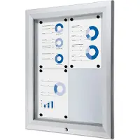 SHOWDOWN Schaukasten T silber 4x DIN A4