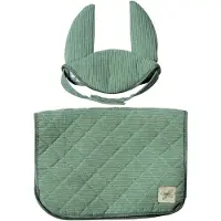 ByAstrup Schabracke und Fliegenhaube Corduroy Hobby Horse Saddle Pad Green