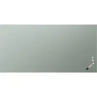 Legamaster Glasboard , mit 2 Magneten & 1 Glasboard Marker, B 2000 x T 4,4 x H 1000 mm, gehärtetes Sicherheitsglas, matt, sage green