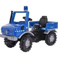 Rolly Toys RollyToys Polizei Unimog Tretfahrzeug für Kinder ab 3 Jahren, mit Blinklicht
