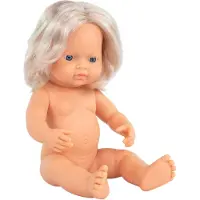 Miniland Europäische Babypuppe Mädchen 38 cm