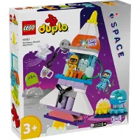LEGO DUPLO 3-in-1-Spaceshuttle für viele Abenteuer, Weltraum-Set mit Raketen-Spielzeug für Kinder zum Bauen, Wissenschafts- und Motorik-Spielzeug zur frühen Entwicklung, Geschenk für 3-Jährige 10422