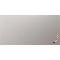 Legamaster Glasboard , mit 2 Magneten & 1 Glasboard Marker, B 2000 x T 4,4 x H 1000 mm, gehärtetes Sicherheitsglas, matt, warm grey