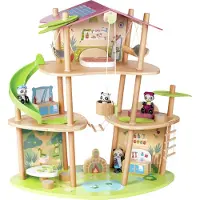 Hape Pandabären-bambushaus-figur
