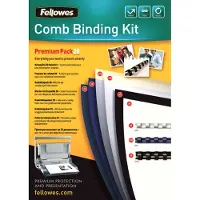 Fellowes Plastikbindung Premium-Kit, Binderücken u. Deckblätter, f. 20 Dokumente