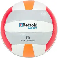 Betzold Beach-Volleyball aus Synthetik-Leder, Größe 5, Umfang 65-68 cm, 260-280 g, wetterfest, robust, formstabil