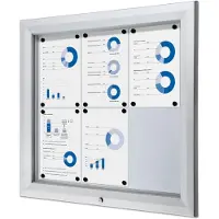 SHOWDOWN Schaukasten T silber 6x DIN A4